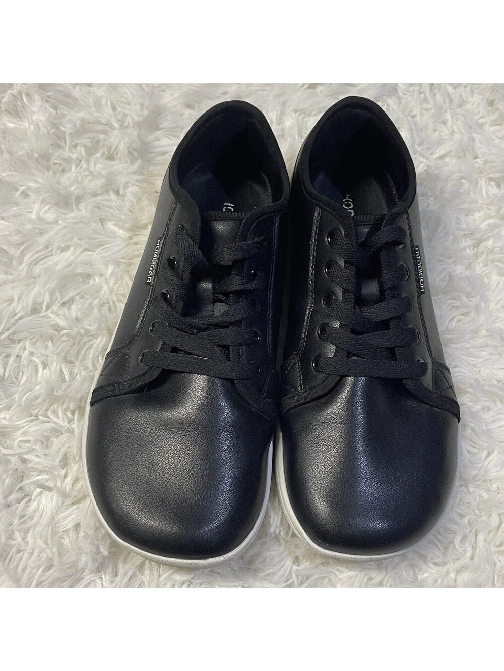 HOBIBEAR Minimalist Sneakers W 9.5 M 8.5 EU 41 Black Leather Wide Toe Shoes
